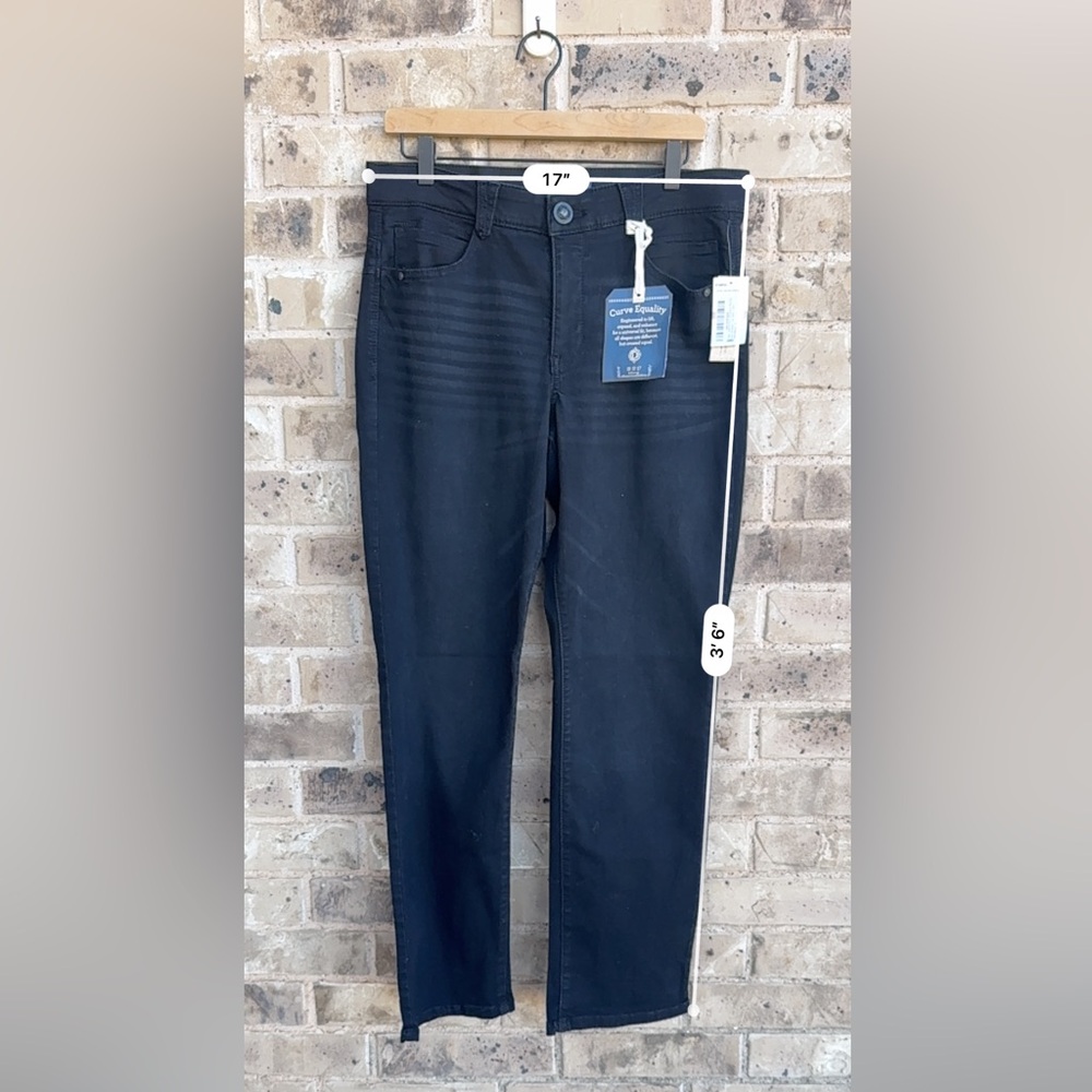 NWT Democracy Black Denim Steaight Leg Jeans Size 12 - Picture 6 of 9